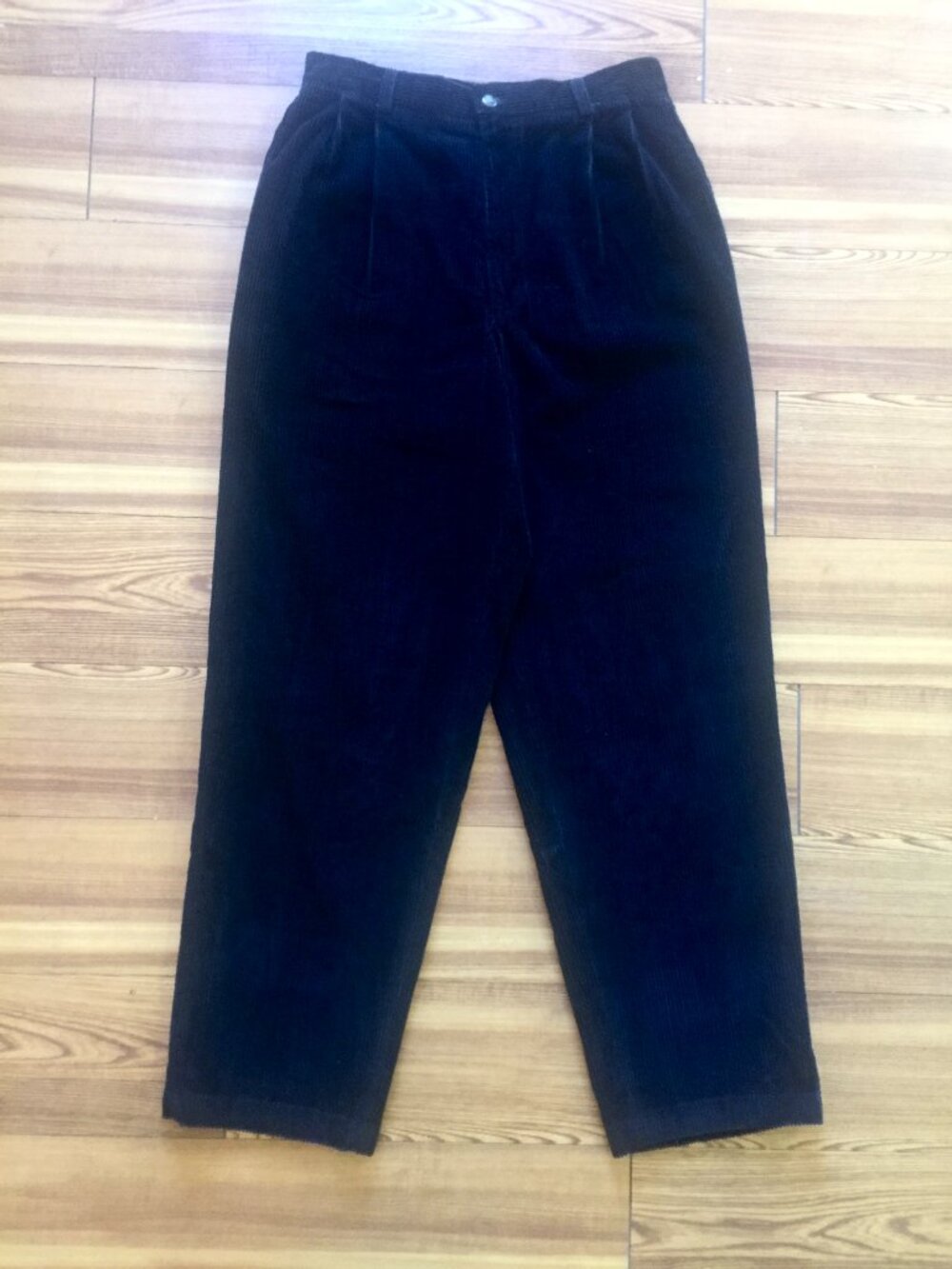 Claiborne Black Classic Fit Pleated Corduroy Pants